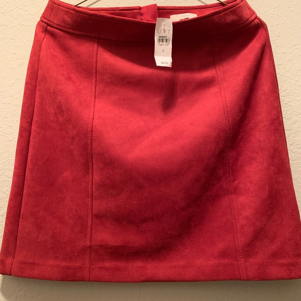LOFT Suede Skirt size 2. Brand new, never worn.